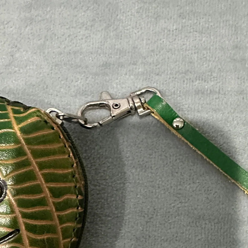 Leaf-Shaped Leather Small Wristlet with 3-D Ladybug NWOT